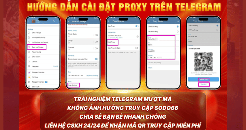 truy cập telegram sodo66 bằng proxy